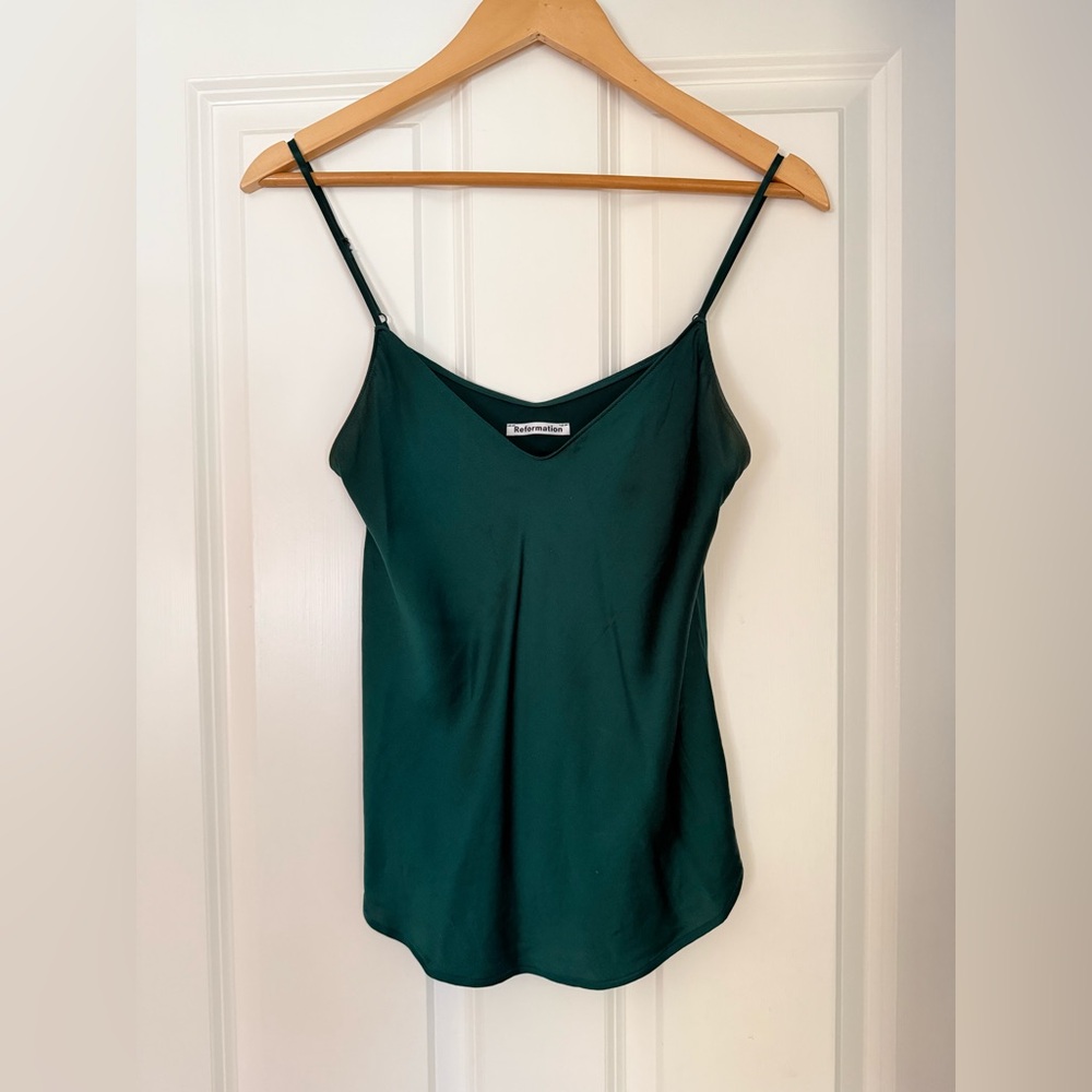 Reformation 100% Silk V-Neck top